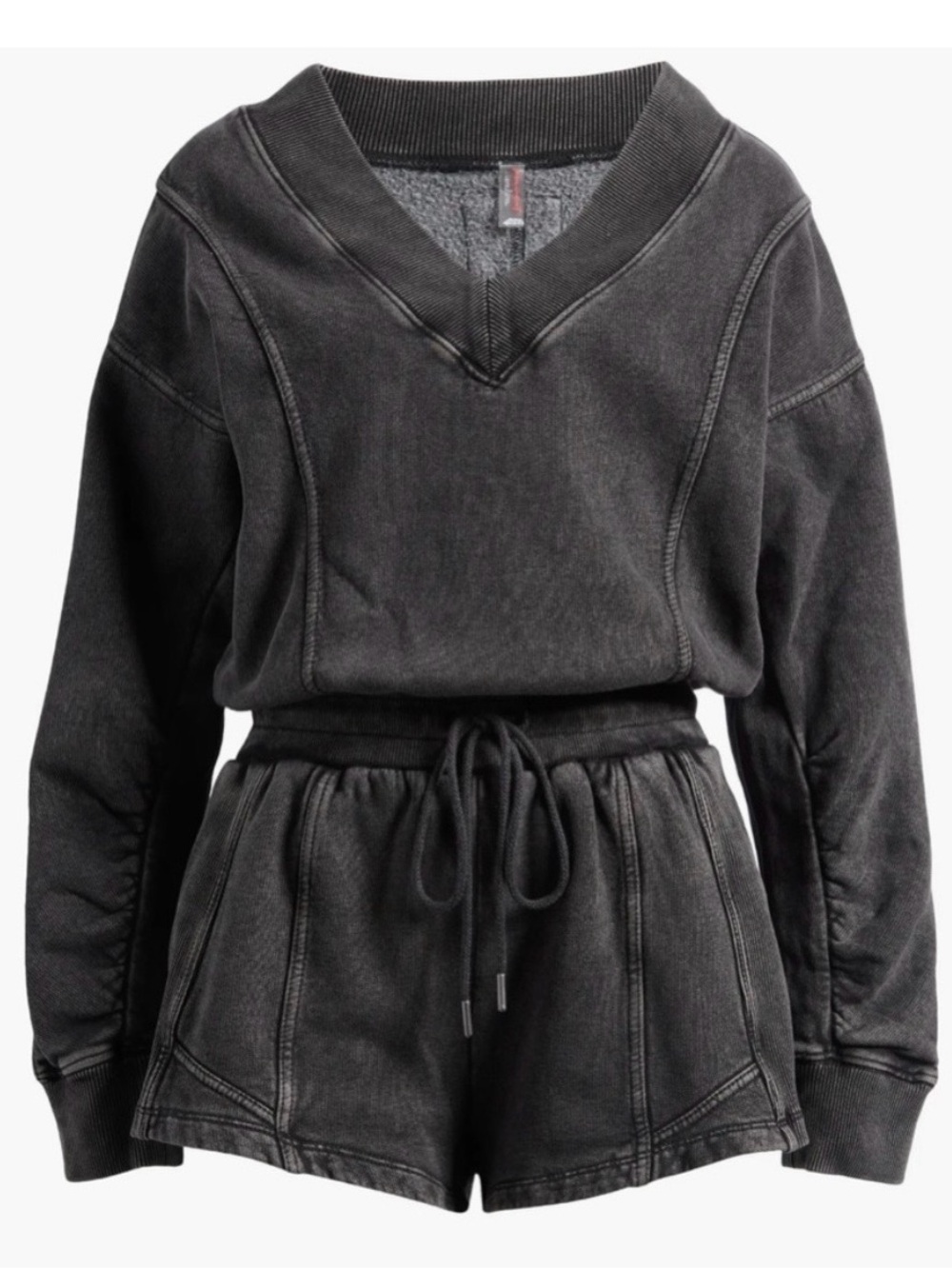 Free People/ FP Movement Intercept Black Long Sleeve Romper Size Medium